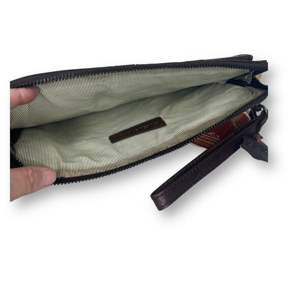 Spikes & Sparrow Dark Brown Buffalo Leather Tablet Case iPad Sleeve Bag 11x9.5 - Picture 8 of 11